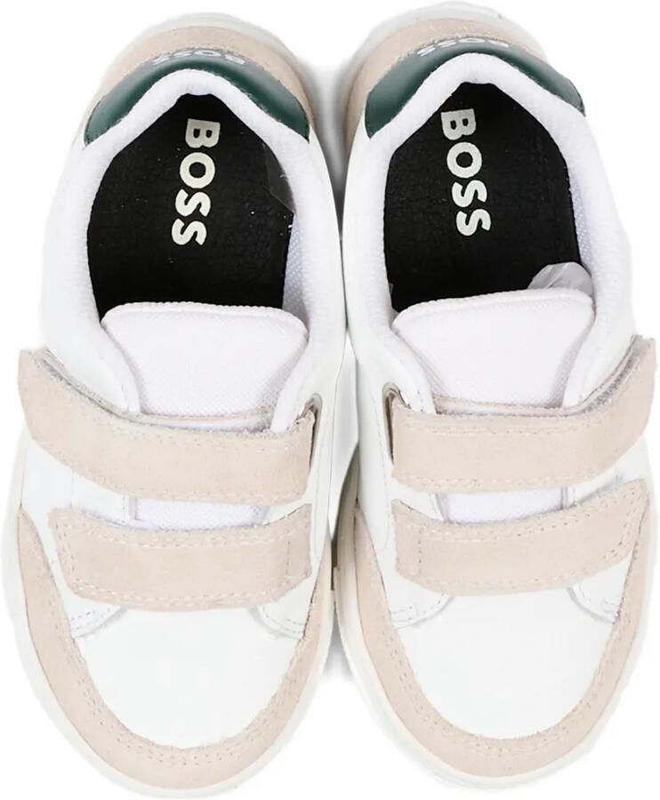 BOSS Kidswear Sneakers met klittenband Wit - Foto 2