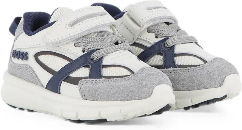BOSS Kidswear Sneakers met klittenband Wit