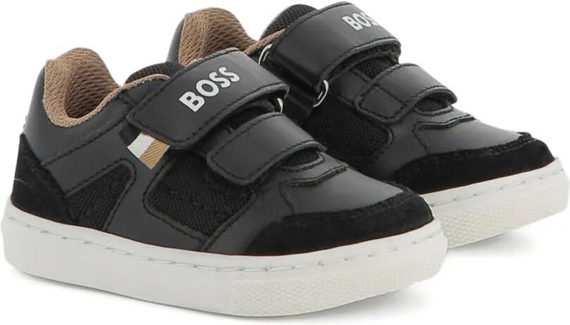 BOSS Kidswear Sneakers met klittenband Zwart