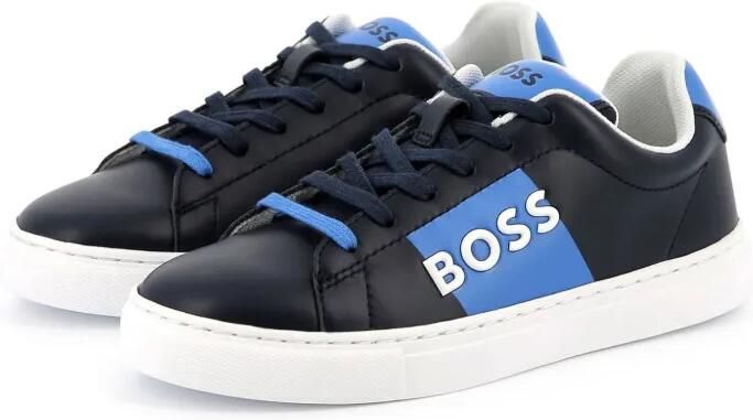 BOSS Kidswear Sneakers met logo-reliëf Blauw - Foto 4