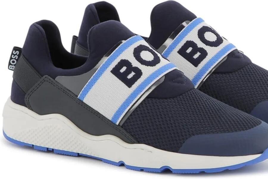 BOSS Kidswear Sneakers met logoband Blauw - Foto 3