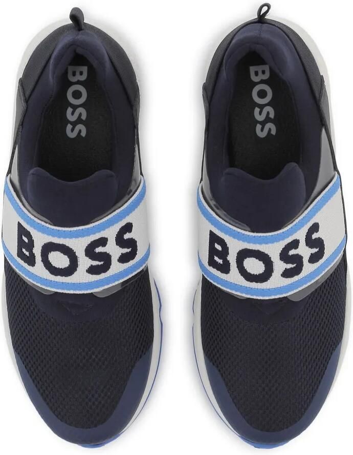 BOSS Kidswear Sneakers met logoband Blauw - Foto 2