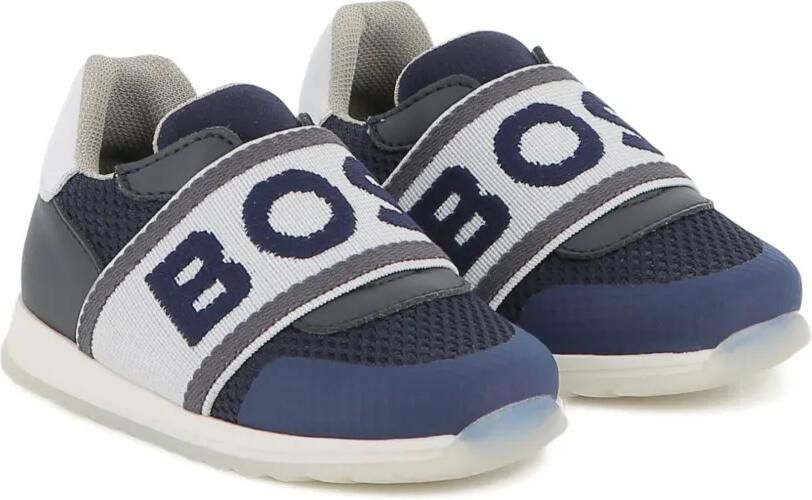 BOSS Kidswear Sneakers met logoband Grijs