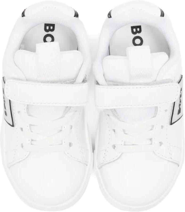BOSS Kidswear Sneakers met logoband Wit