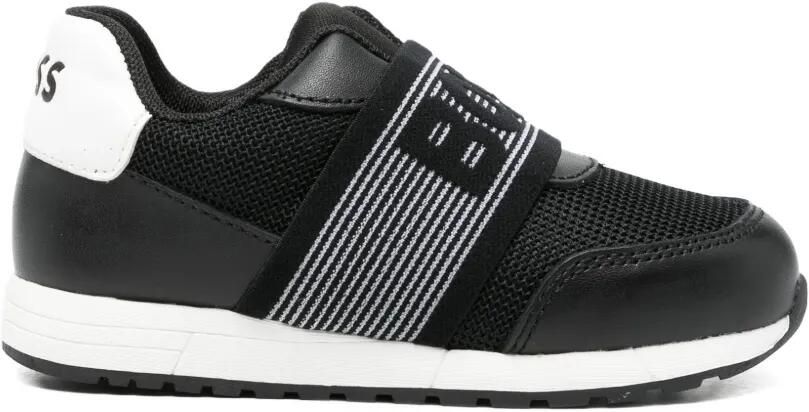 BOSS Kidswear Sneakers met logodetail Zwart