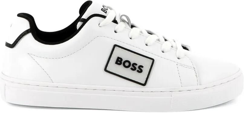 BOSS Kidswear Sneakers met logoplakkaat Wit