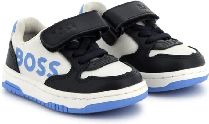 BOSS Kidswear Sneakers met logoprint Blauw