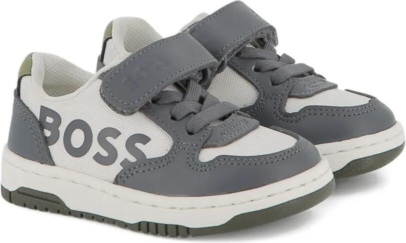 BOSS Kidswear Sneakers met logoprint Grijs