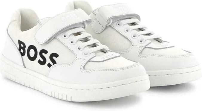 BOSS Kidswear Sneakers met logoprint Wit