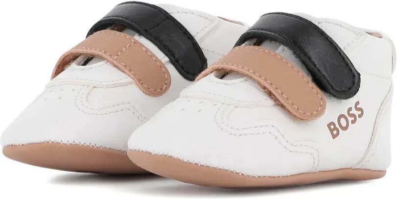 BOSS Kidswear Sneakers met logoprint Wit