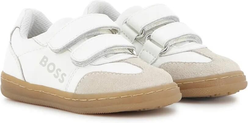BOSS Kidswear Sneakers met logoprint Wit