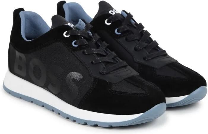 BOSS Kidswear Sneakers met logoprint Zwart
