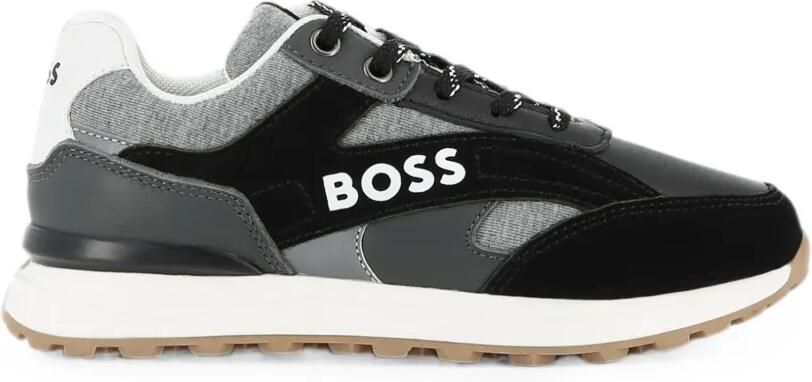 BOSS Kidswear Sneakers met logoprint Zwart