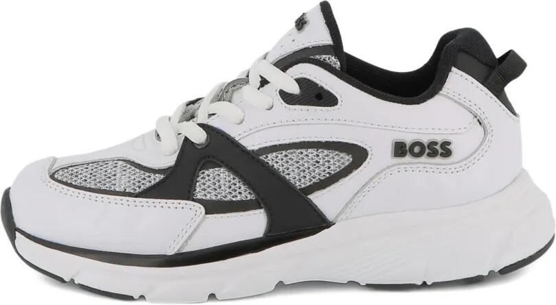 BOSS Kidswear Sneakers met mesh vlakken Wit - Foto 4