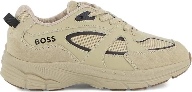 BOSS Kidswear Sneakers met vlakken Beige - Foto 4