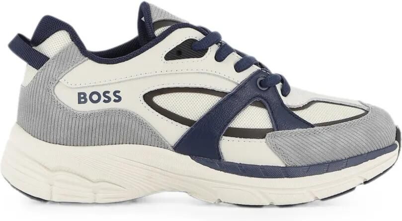 BOSS Kidswear Sneakers met vlakken Beige