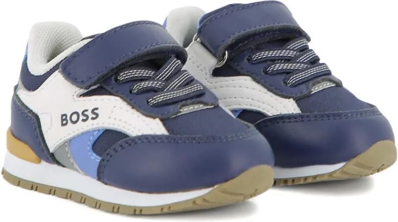 BOSS Kidswear Sneakers met vlakken Blauw