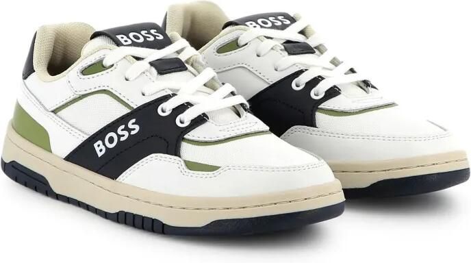 BOSS Kidswear Sneakers met vlakken Wit