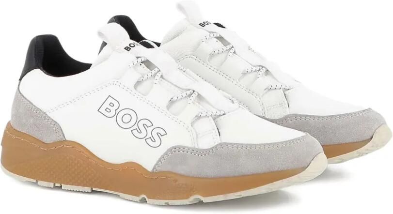 BOSS Kidswear Sneakers met vlakken Wit