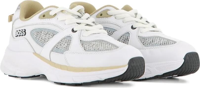 BOSS Kidswear Sneakers met vlakken Wit