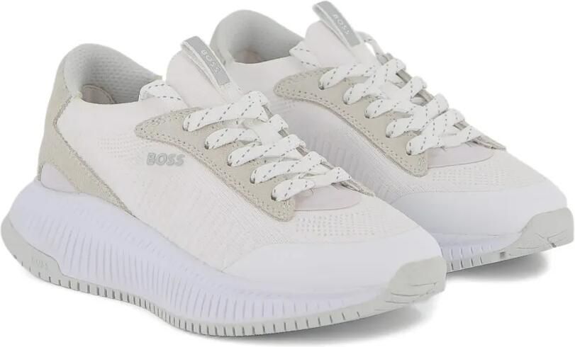 BOSS Kidswear Sneakers met vlakken Wit