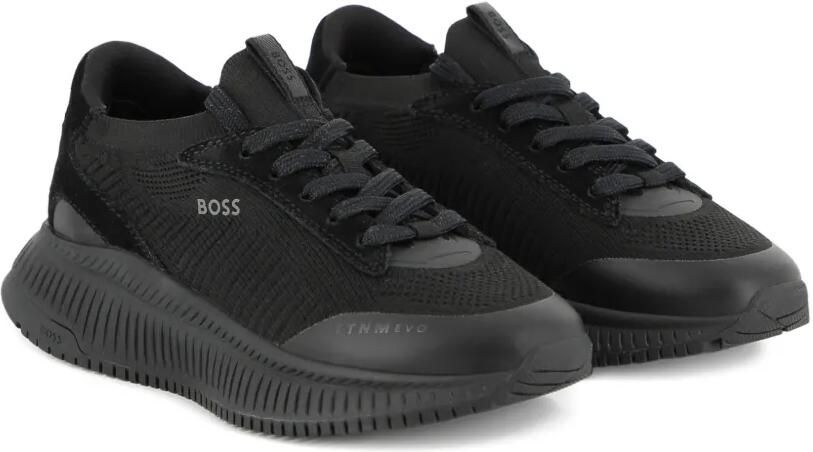 BOSS Kidswear Sneakers met vlakken Zwart