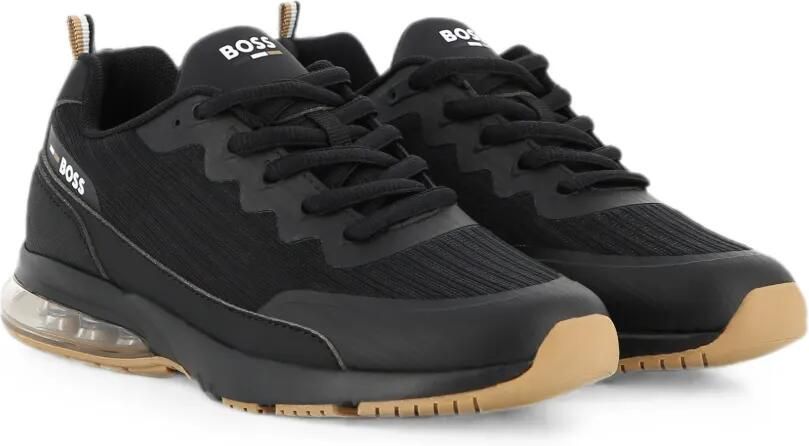 BOSS Kidswear Sneakers met vlakken Zwart