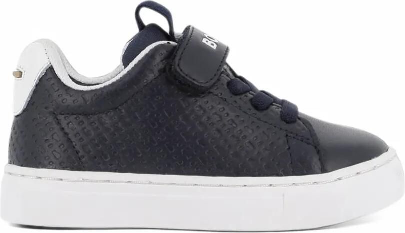 BOSS Kidswear touch-strap sneakers Blauw