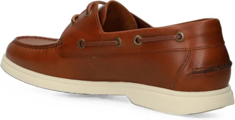 BOSS Leren bootschoenen met veters Bruin - Foto 3