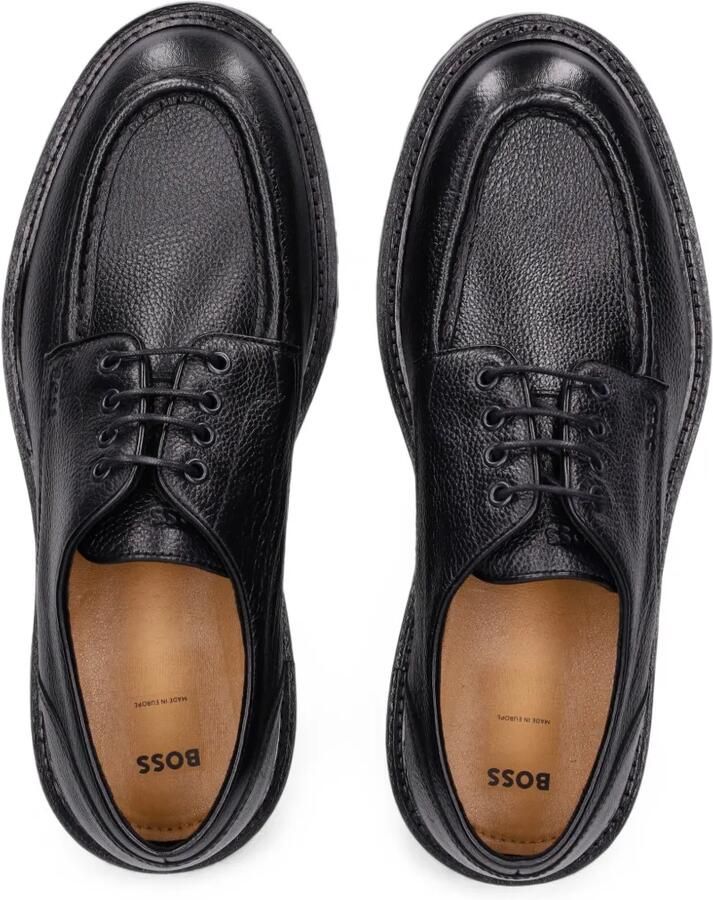 BOSS Leren derby schoenen met chunky zool Zwart - Foto 2