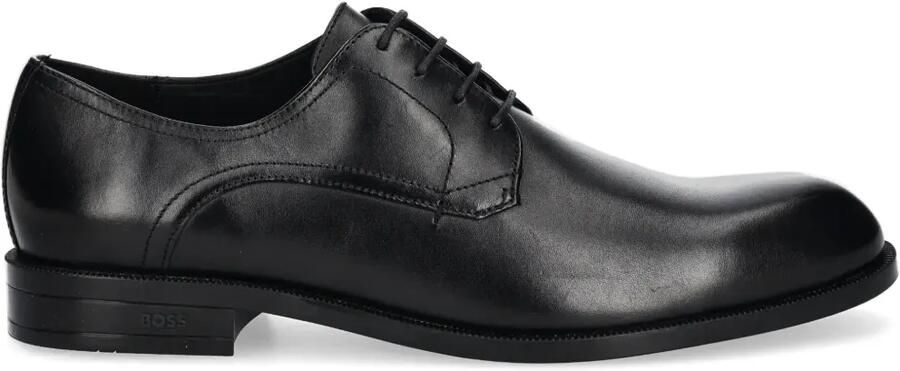 BOSS Leren derby schoenen met stikseldetails Zwart - Foto 1