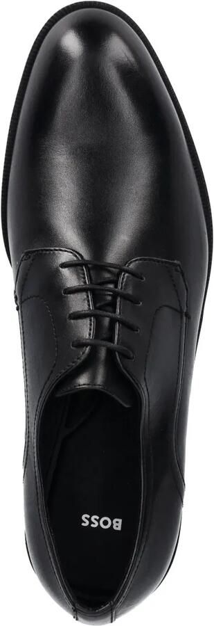 BOSS Leren derby schoenen met stikseldetails Zwart - Foto 3