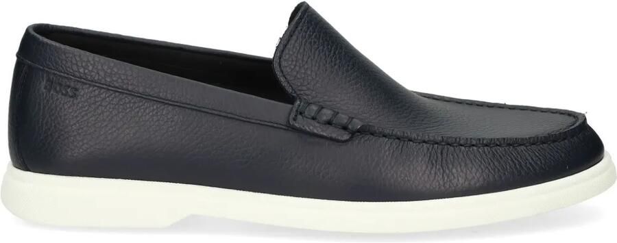 BOSS Leren loafers Blauw
