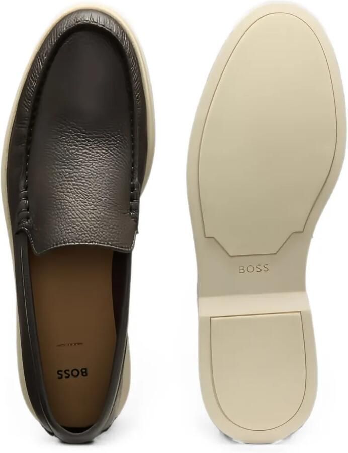 BOSS Leren loafers Bruin - Foto 2