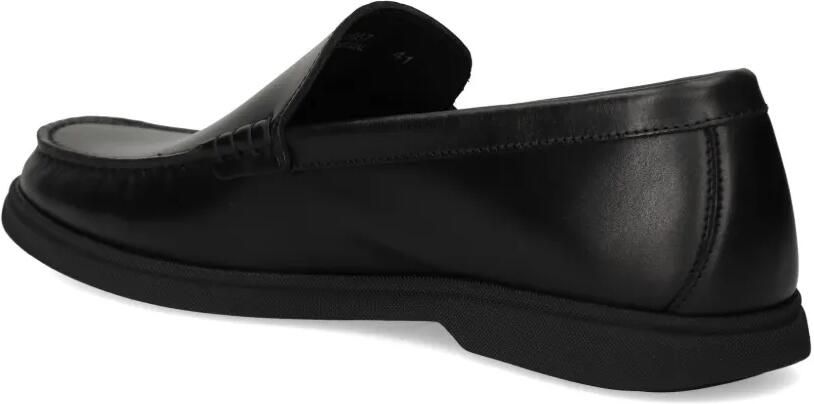 BOSS Leren mocassins met logo-reliëf Zwart - Foto 3