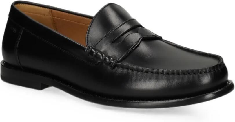 BOSS Leren mocassins met penny afwerking Zwart - Foto 4