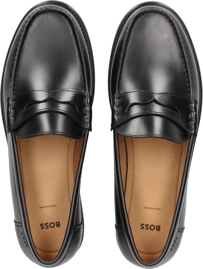 BOSS Leren mocassins met penny afwerking Zwart - Foto 2