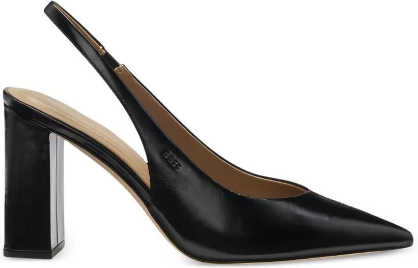 BOSS Leren pumps met slingback bandje Zwart