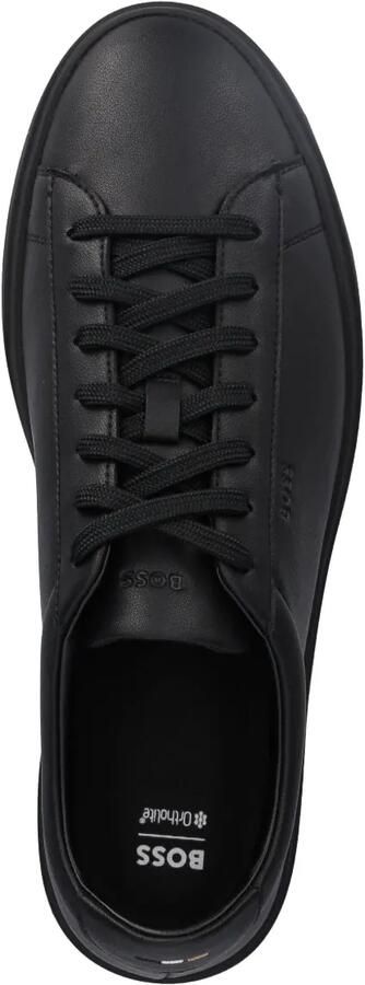 BOSS Leren sneakers met rubberen zool Zwart - Foto 4