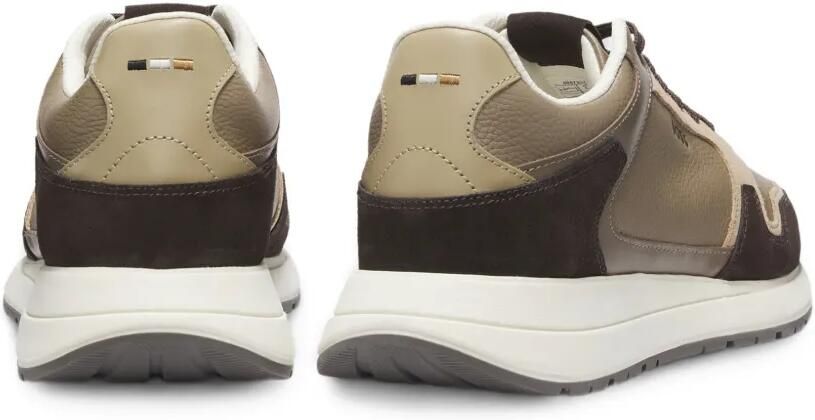 BOSS Leren sneakers met vlakken Beige - Foto 5