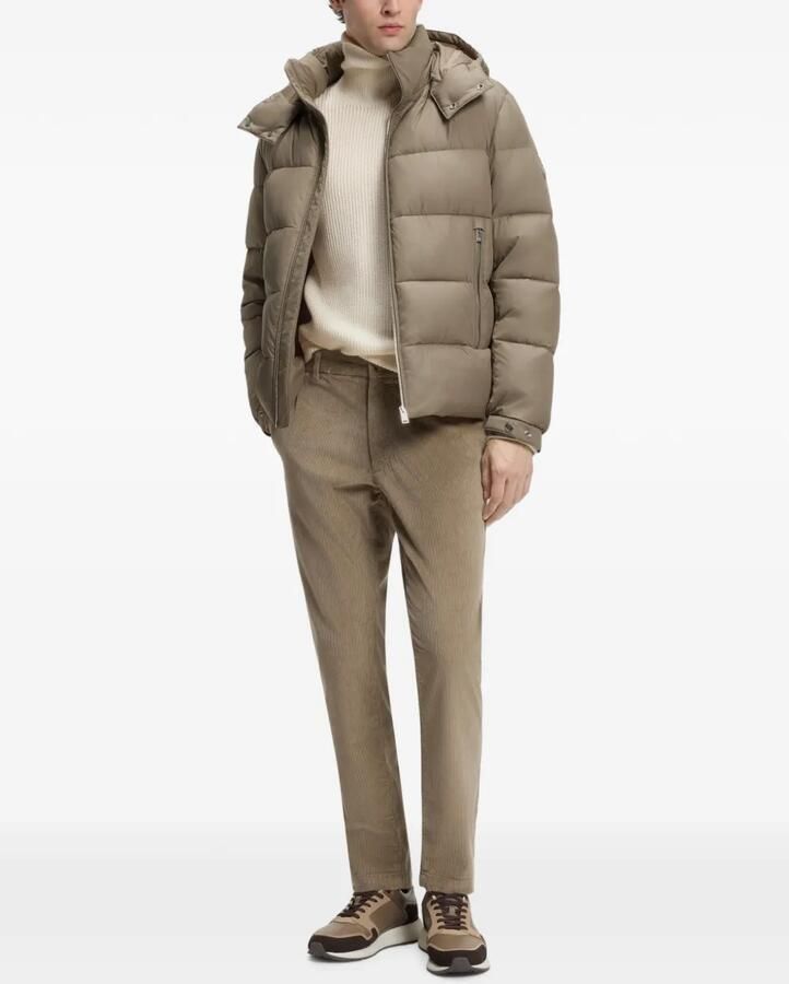 BOSS Leren sneakers met vlakken Beige - Foto 2