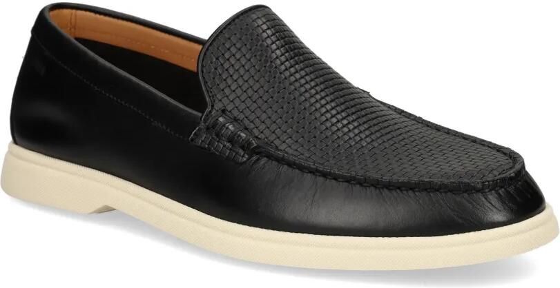 BOSS Loafers met geweven vlak Zwart - Foto 4