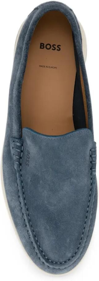 BOSS Loafers met logo-reliëf Blauw - Foto 4