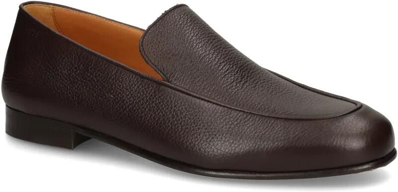 BOSS Loafers van leer met textuur Bruin - Foto 4