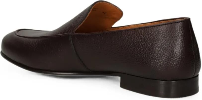 BOSS Loafers van leer met textuur Bruin - Foto 3