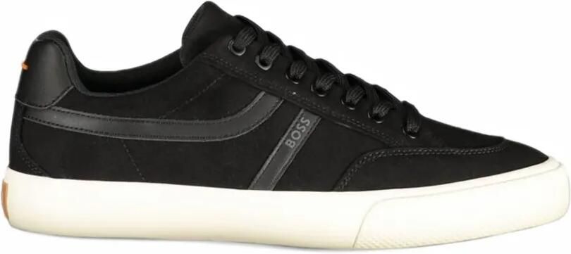 BOSS logo-print lace-up sneakers Zwart