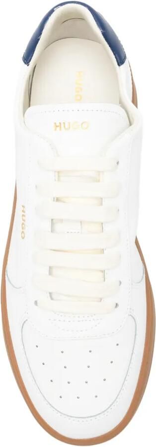 BOSS logo-print leather sneakers Wit - Foto 4