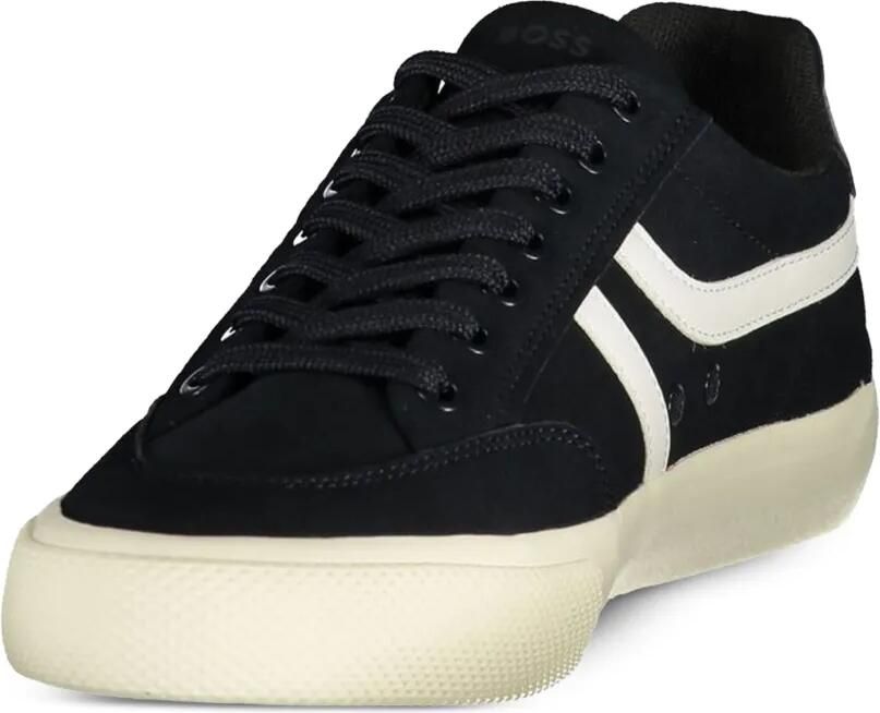 BOSS logo-print panelled sneakers Blauw - Foto 2