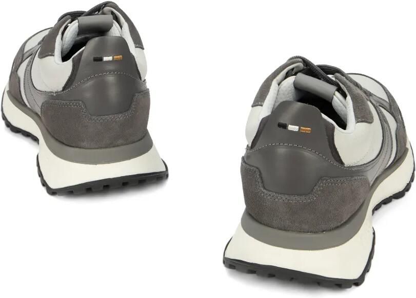 BOSS logo-print panelled sneakers Grijs - Foto 3