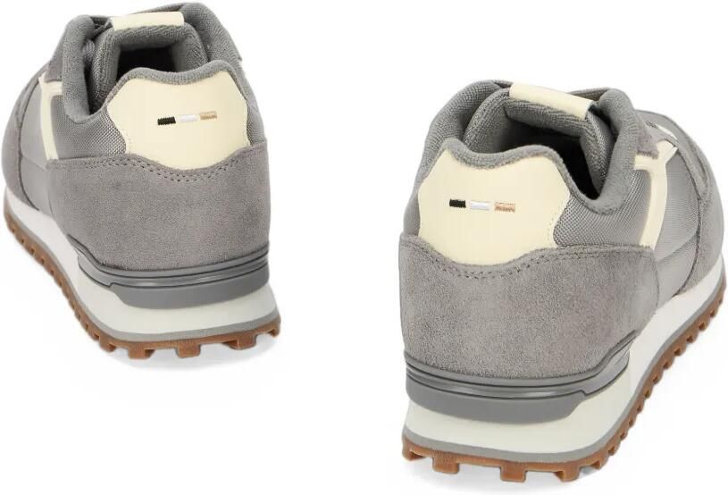 BOSS logo-print panelled sneakers Grijs - Foto 3